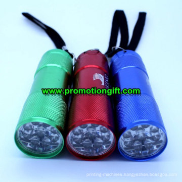 Aluminum Pocket 9 LED Torch